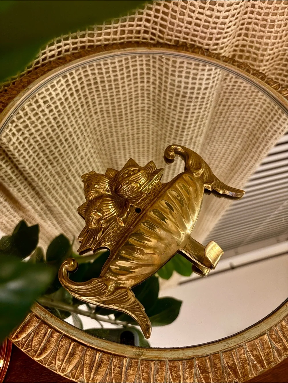 Vintage Gold Decorative Brass Wall Hook